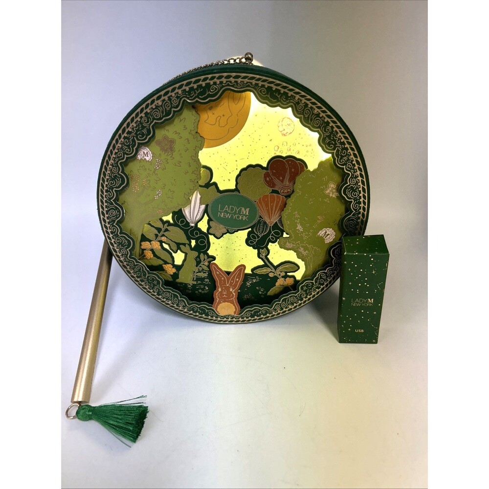 Lady M New York Celestial Splendor Mooncake Box Only Light Up Green Velvet Bunny
